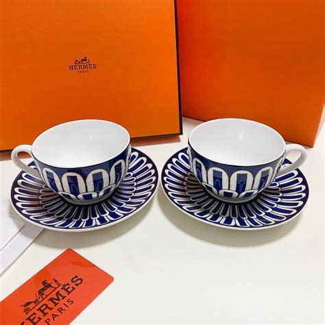 Hermes Bleus d'Ailleurs Tea Cup and Saucer 